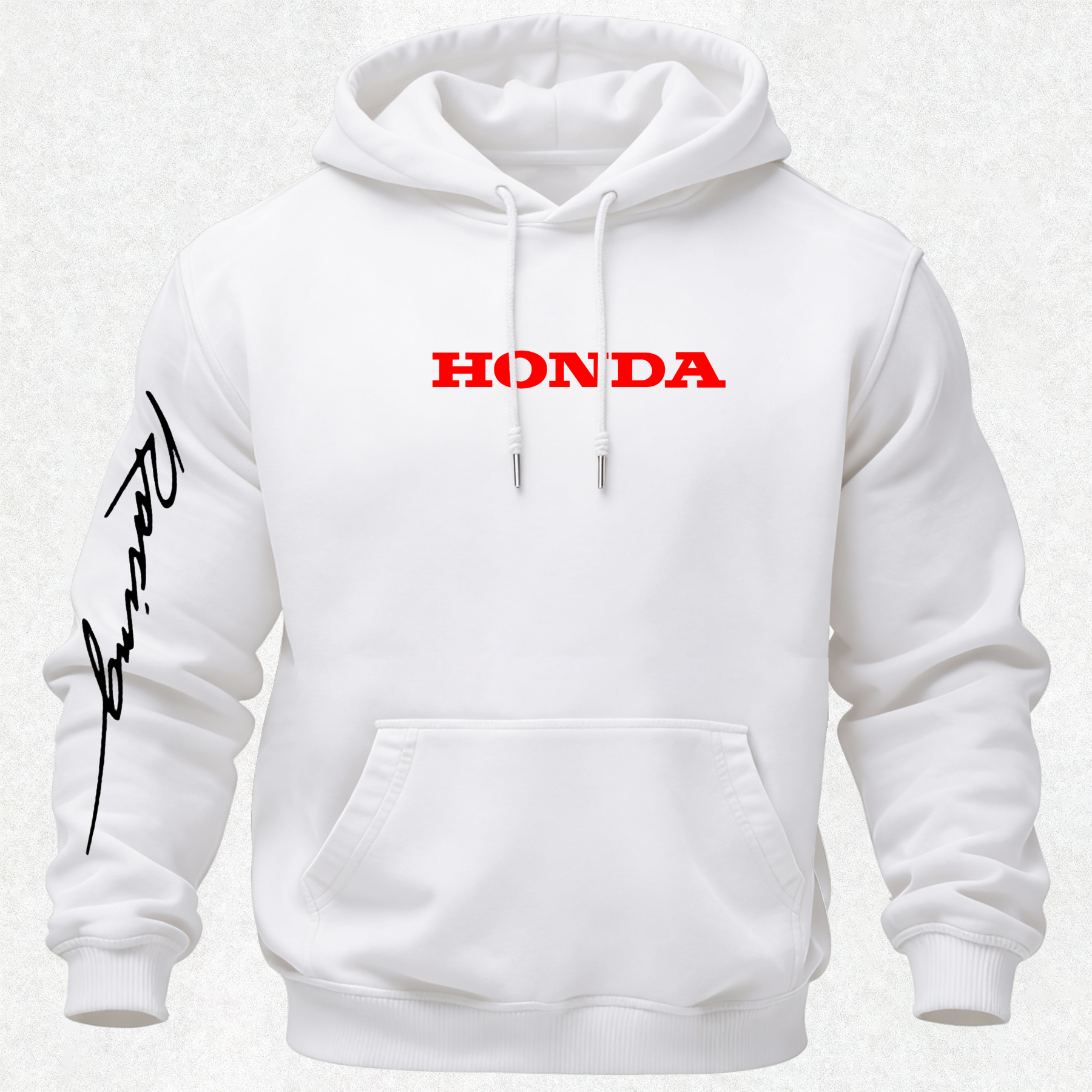 Honda Racing Printed Fleece-lined Unisex Hoodie Image - 8