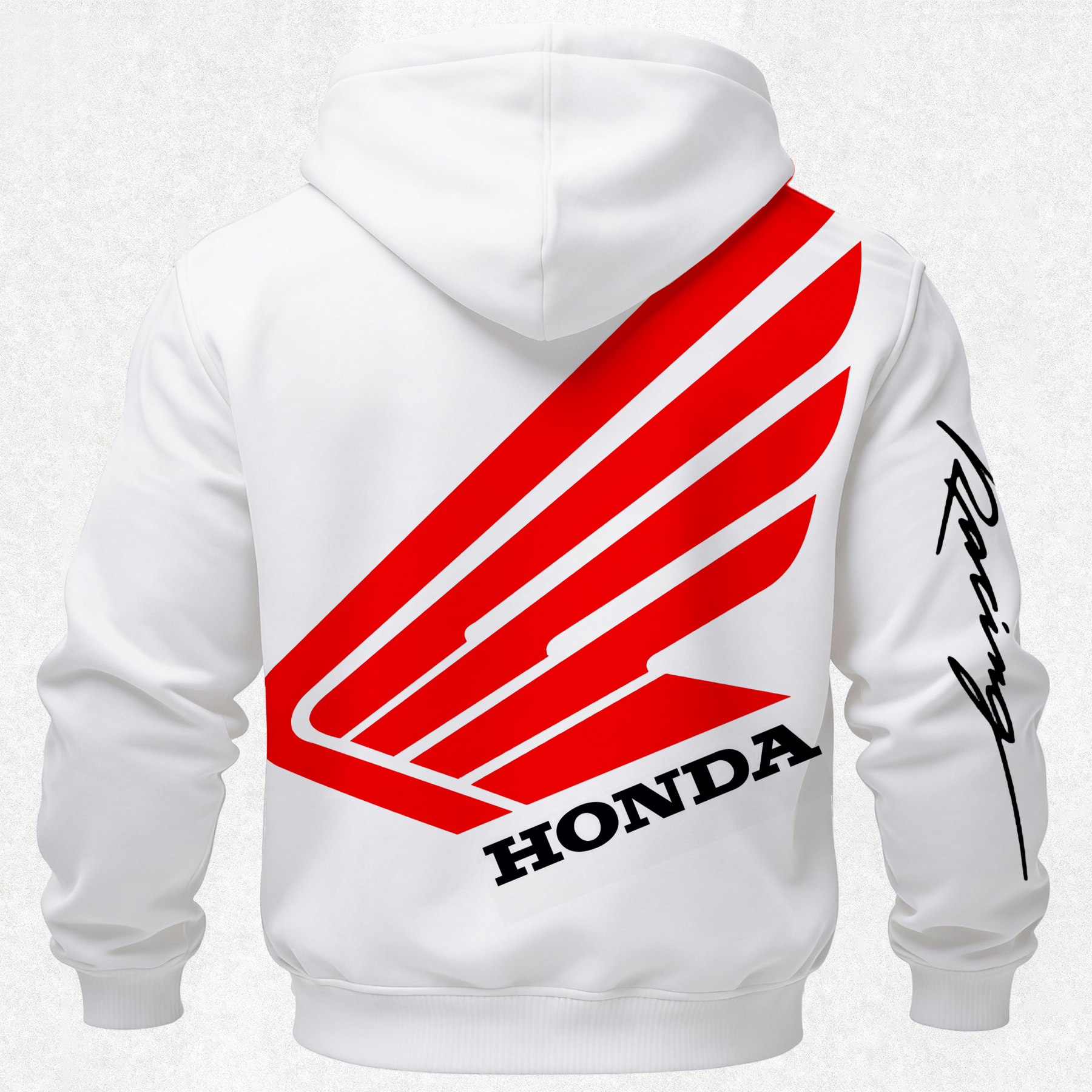 Honda Racing Printed Fleece-lined Unisex Hoodie Image - 9
