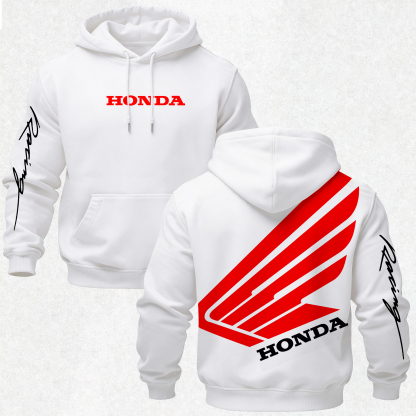 Honda Racing Printed Fleece-lined Unisex Hoodie Image - 7