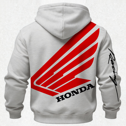Honda Racing Printed Fleece-lined Unisex Hoodie Image - 21