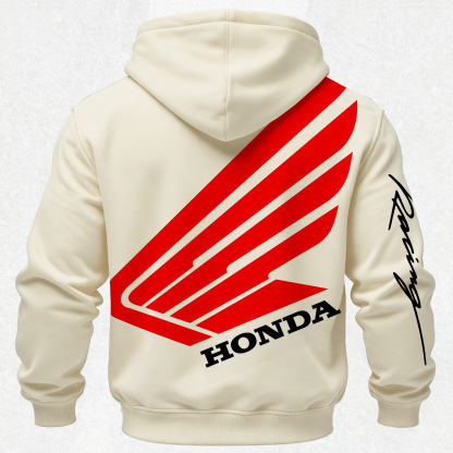 Honda Racing Printed Fleece-lined Unisex Hoodie Image - 24