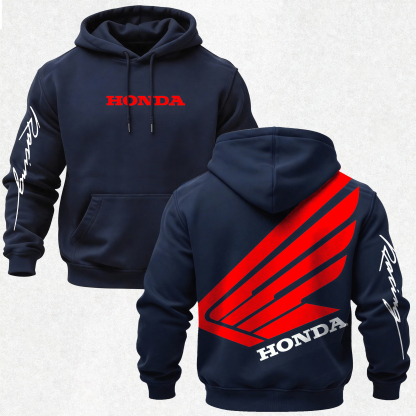 Honda Racing Printed Fleece-lined Unisex Hoodie Image - 13