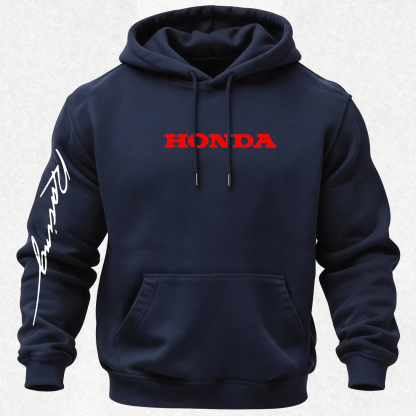 Honda Racing Printed Fleece-lined Unisex Hoodie Image - 14