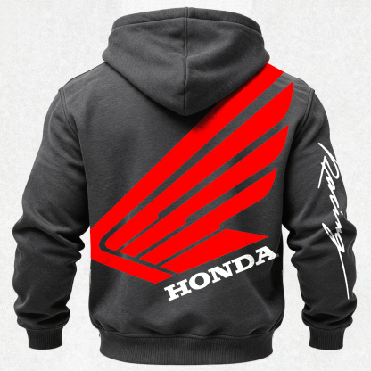 Honda Racing Printed Fleece-lined Unisex Hoodie Image - 12
