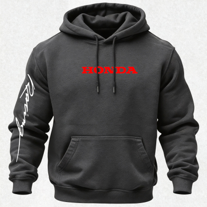 Honda Racing Printed Fleece-lined Unisex Hoodie Image - 11