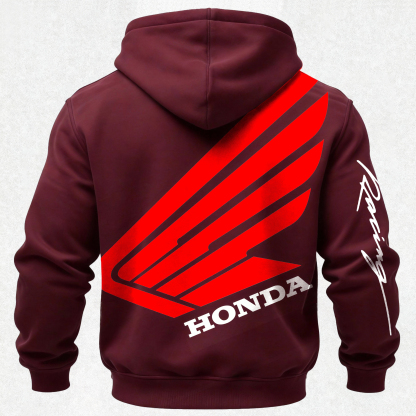 Honda Racing Printed Fleece-lined Unisex Hoodie Image - 33