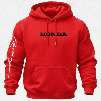 Honda Racing Printed Fleece-lined Unisex Hoodie Image - 5