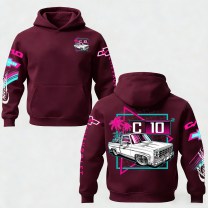 Chevrolet C10 Printed Fleece-lined Unisex Hoodie Image - 11