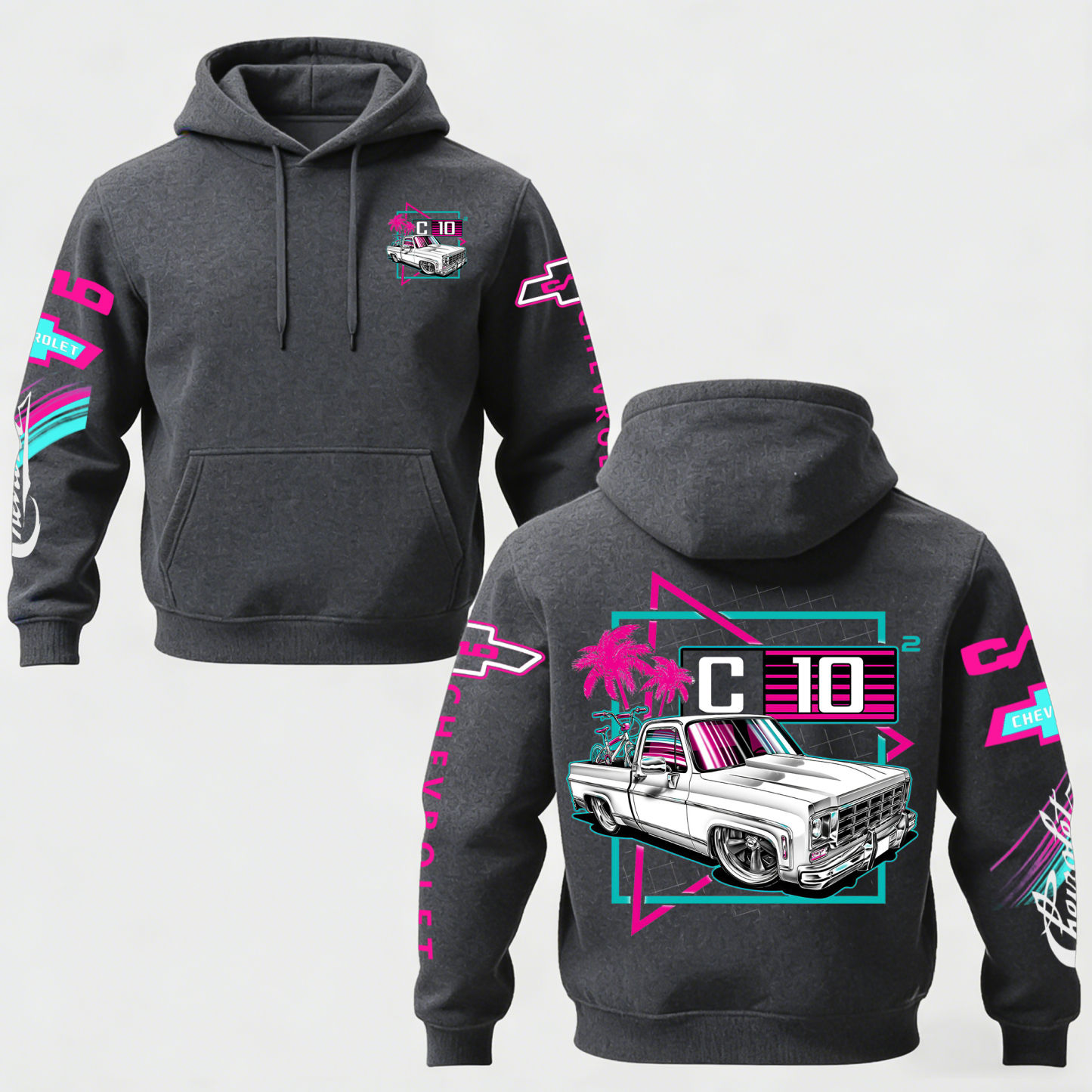 Chevrolet C10 Printed Fleece-lined Unisex Hoodie Image - 10