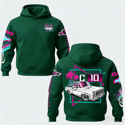 Chevrolet C10 Printed Fleece-lined Unisex Hoodie Image - 8