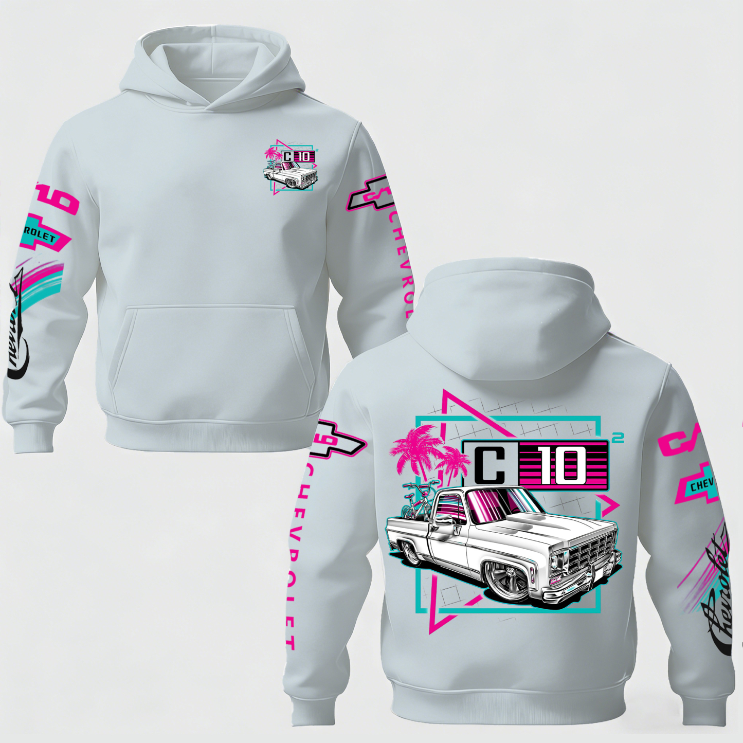 Chevrolet C10 Printed Fleece-lined Unisex Hoodie Image - 15