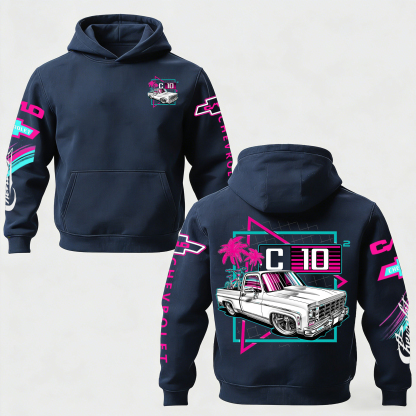 Chevrolet C10 Printed Fleece-lined Unisex Hoodie Image - 6