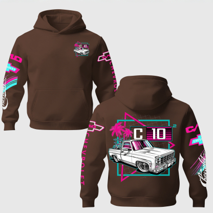 Chevrolet C10 Printed Fleece-lined Unisex Hoodie Image - 12