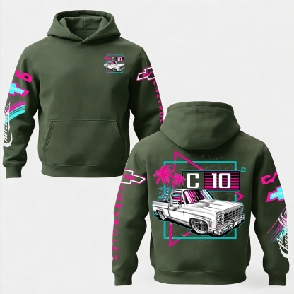 Chevrolet C10 Printed Fleece-lined Unisex Hoodie Image - 9