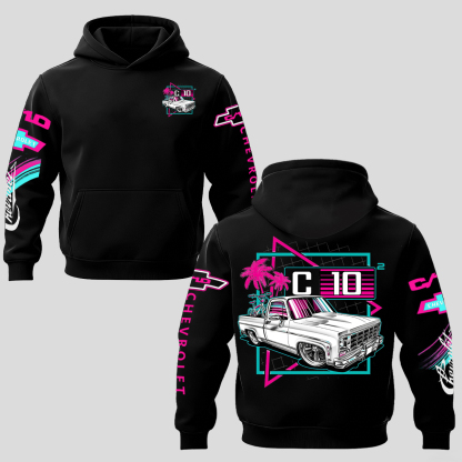 Chevrolet C10 Printed Fleece-lined Unisex Hoodie Image - 5