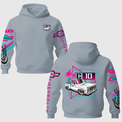 Chevrolet C10 Printed Fleece-lined Unisex Hoodie Image - 4