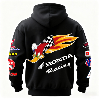 Honda Racing Printed Fleece-lined Unisex Hoodie Image - 1
