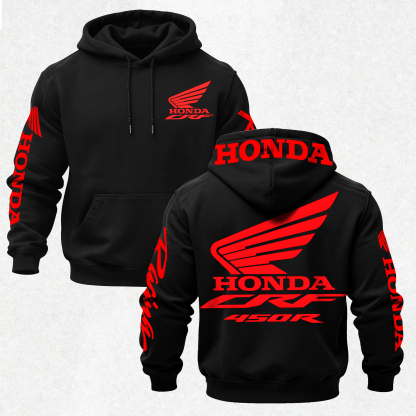 Honda CRF 450R Printed Fleece-lined Unisex Hoodie Image - 1