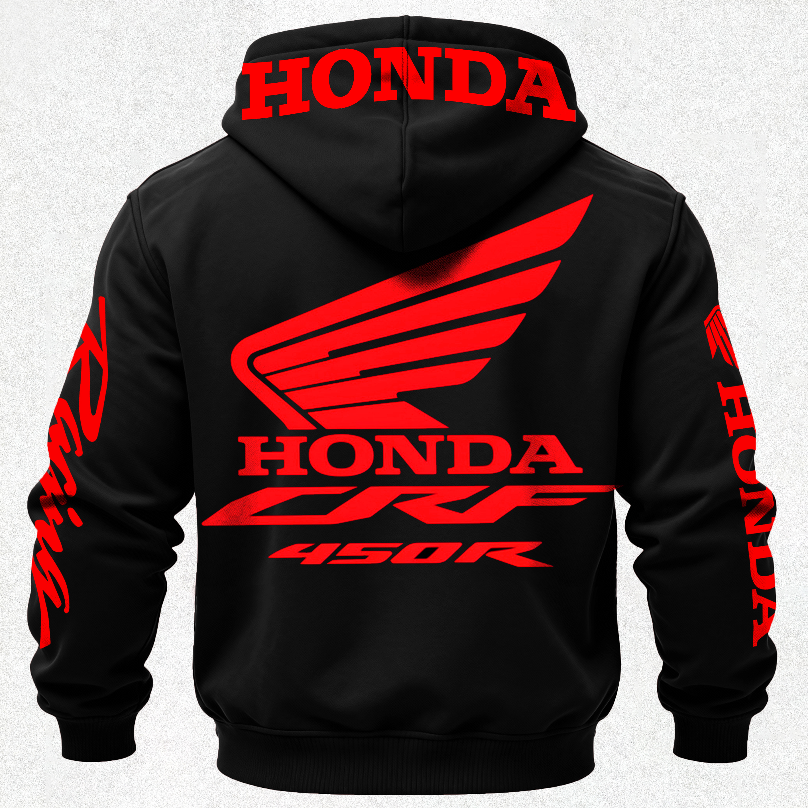 Honda CRF 450R Printed Fleece-lined Unisex Hoodie Image - 3