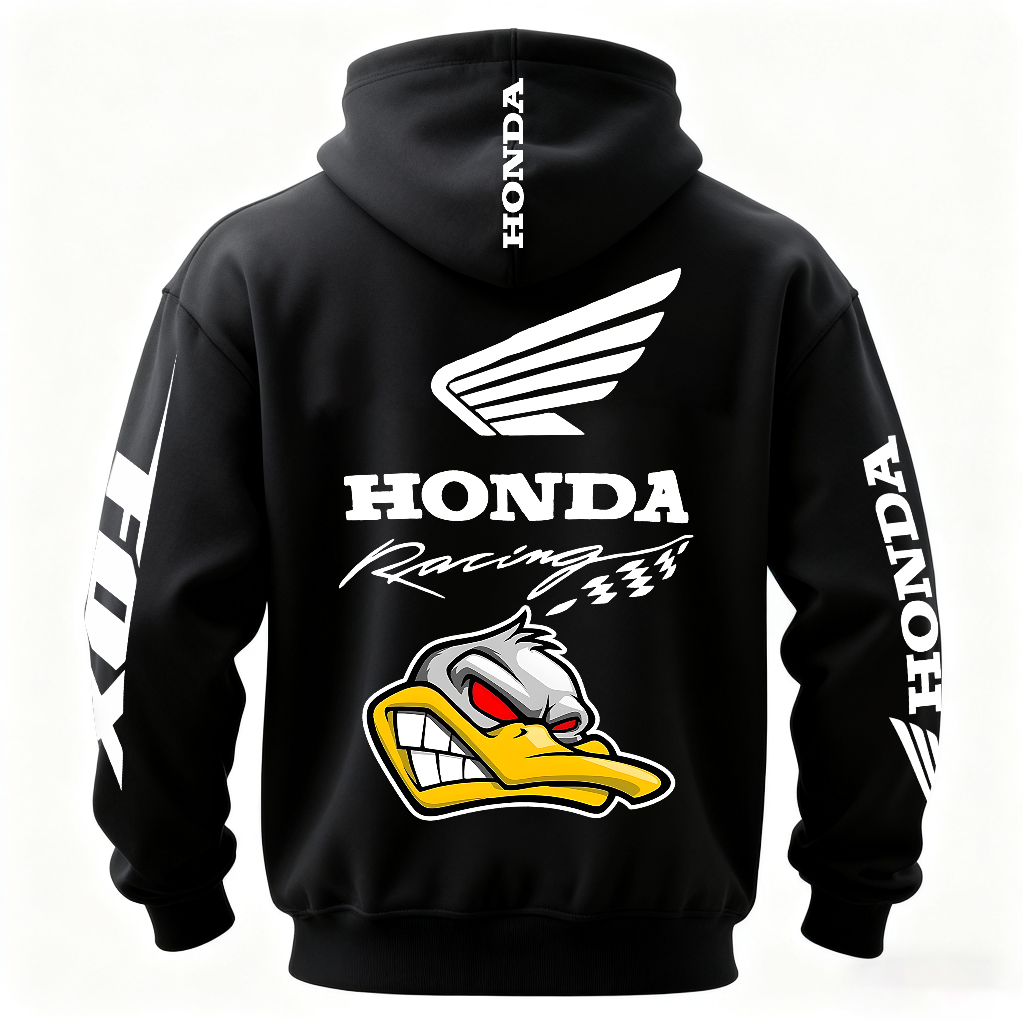 Honda Racing Printed Fleece-lined Unisex Hoodie Image - 3