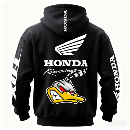 Honda Racing Printed Fleece-lined Unisex Hoodie Image - 3