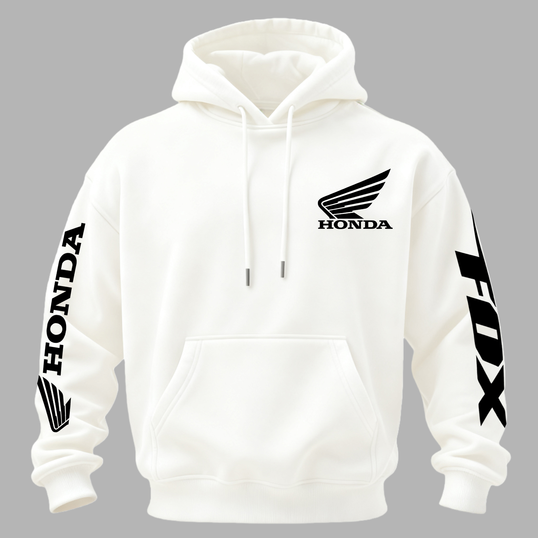 Honda Racing Printed Fleece-lined Unisex Hoodie Image - 8