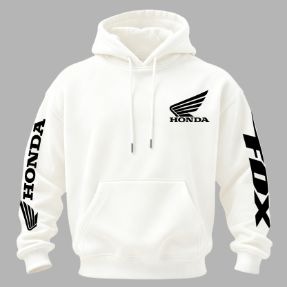 Honda Racing Printed Fleece-lined Unisex Hoodie Image - 8