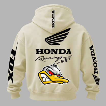 Honda Racing Printed Fleece-lined Unisex Hoodie Image - 10