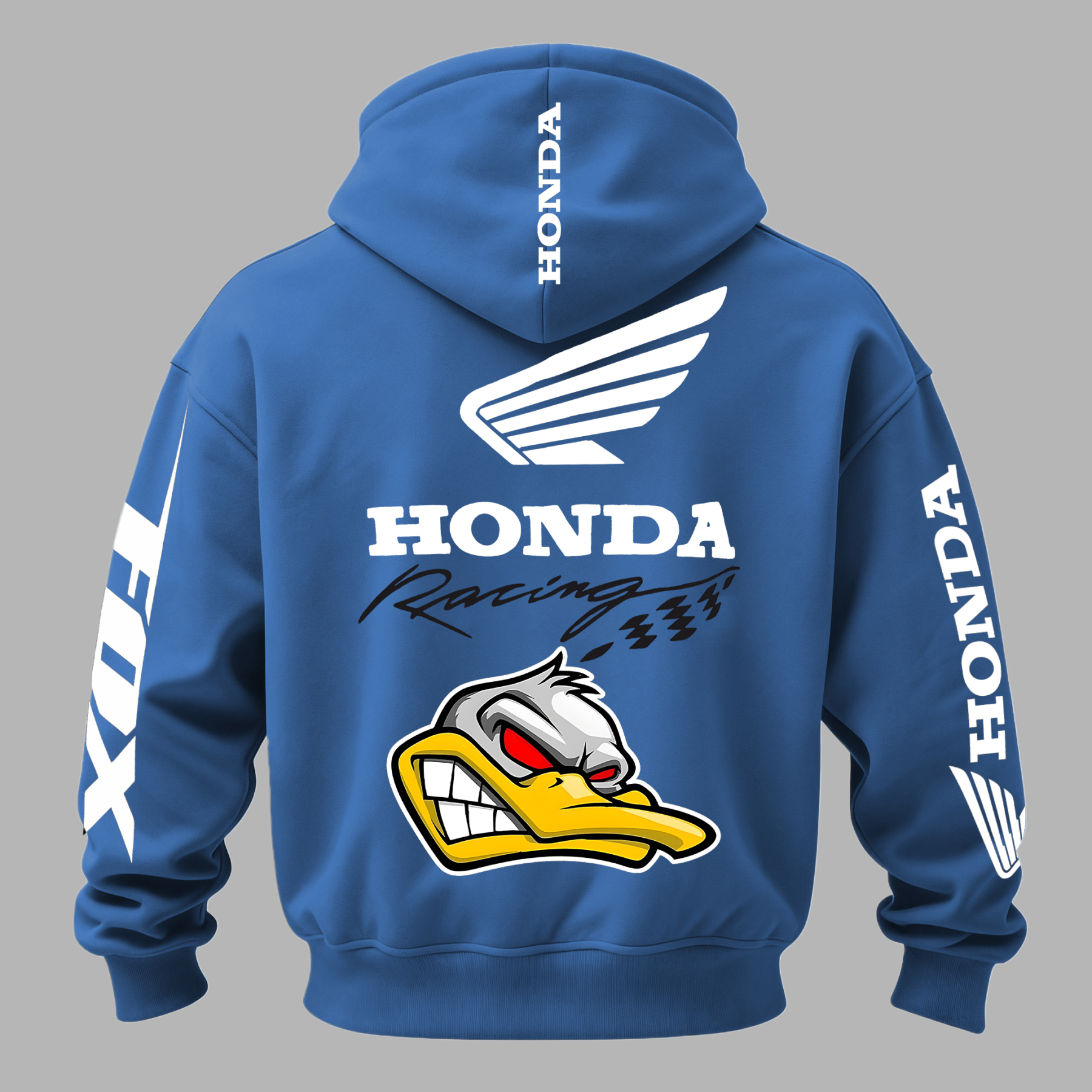 Honda Racing Printed Fleece-lined Unisex Hoodie Image - 11