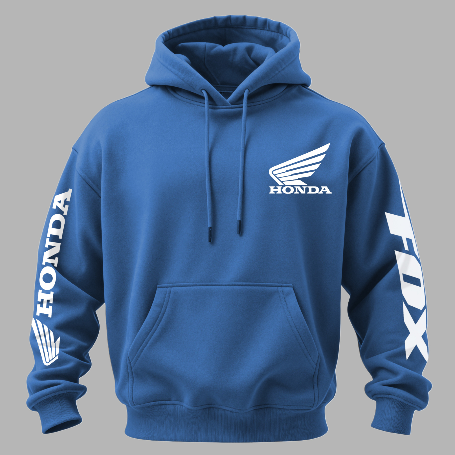 Honda Racing Printed Fleece-lined Unisex Hoodie Image - 12
