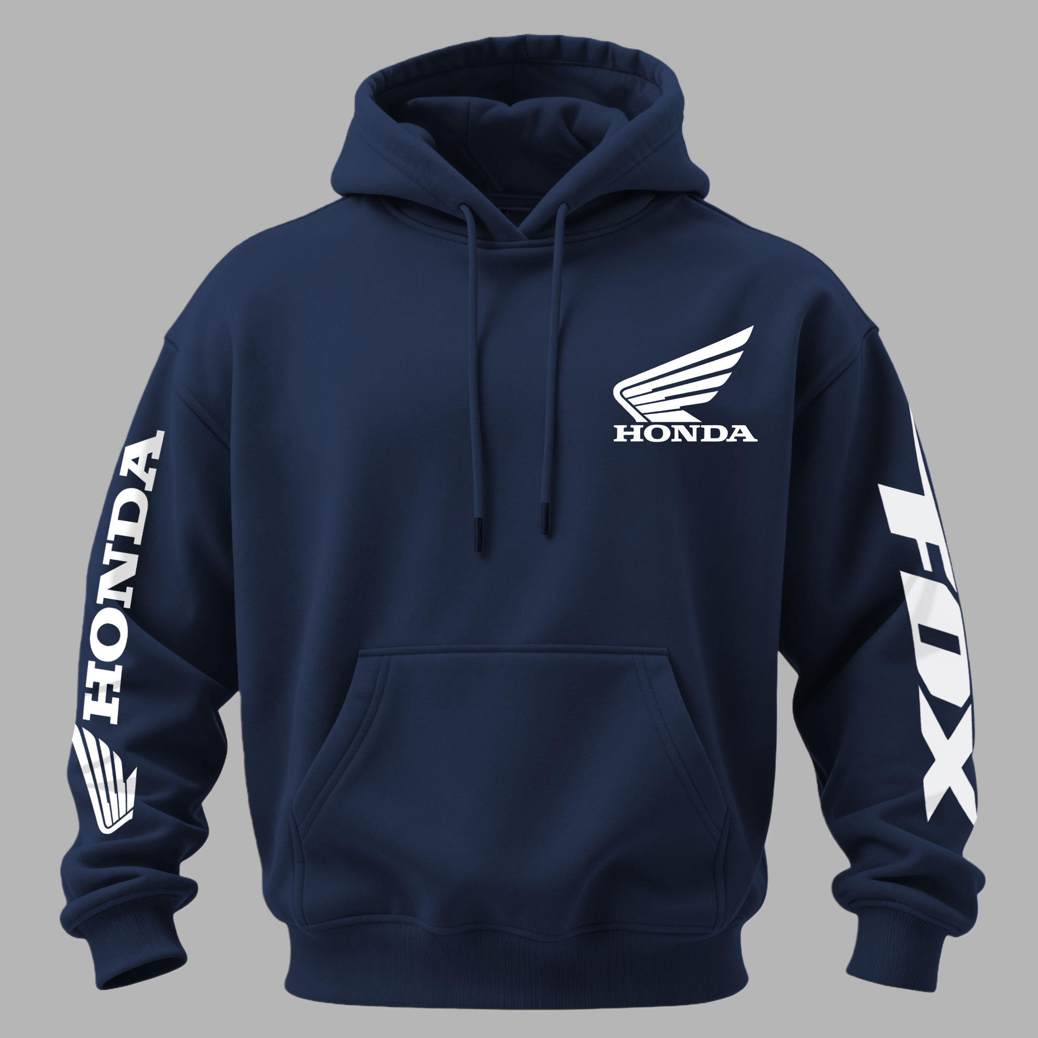 Honda Racing Printed Fleece-lined Unisex Hoodie Image - 16