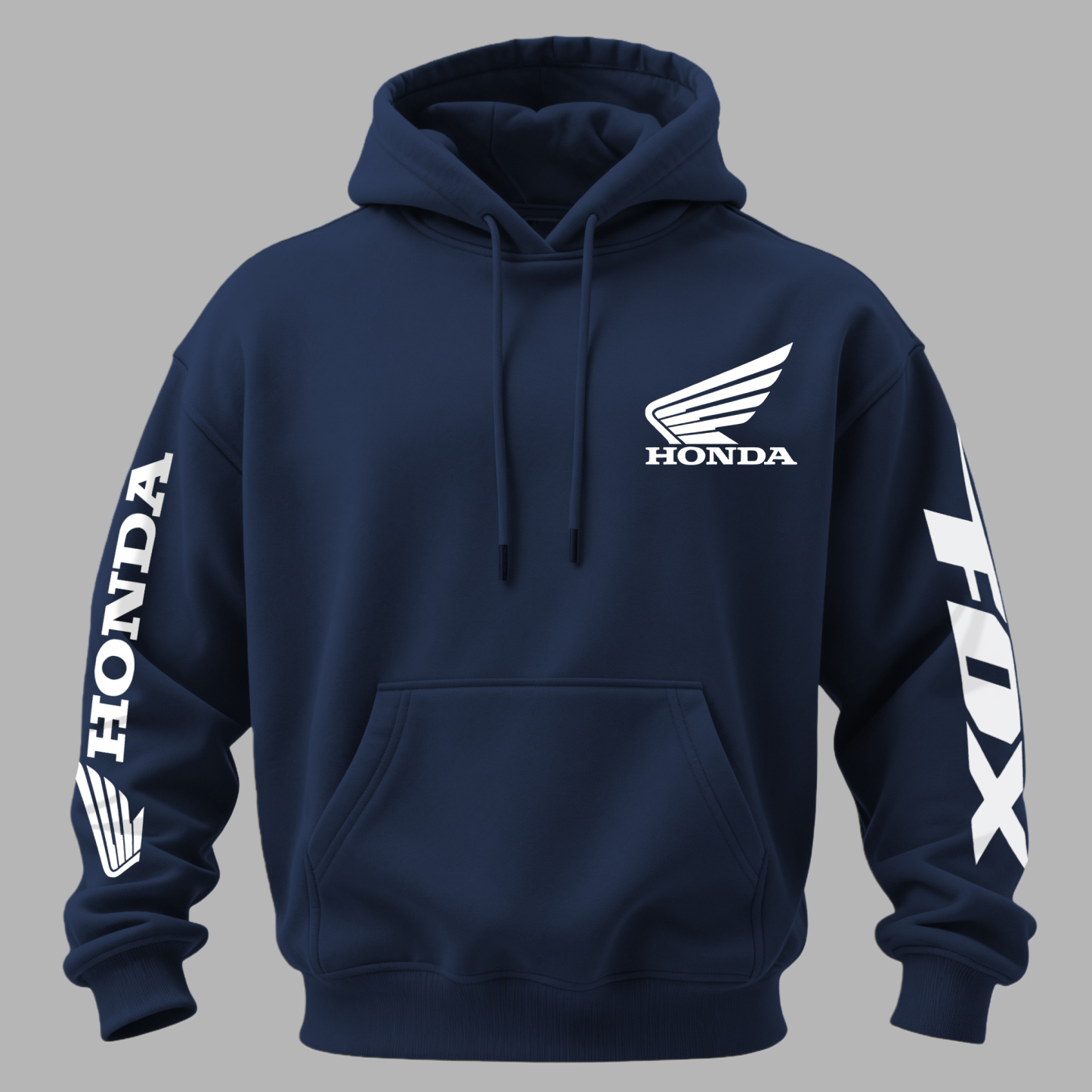 Honda Racing Printed Fleece-lined Unisex Hoodie Image - 16