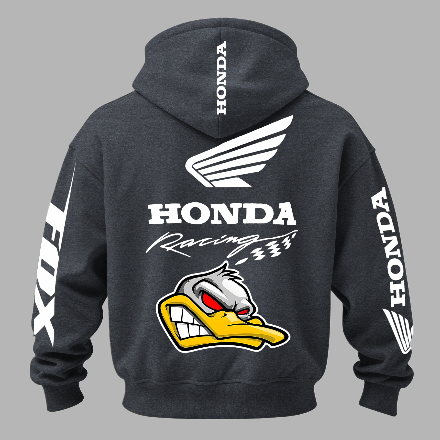 Honda Racing Printed Fleece-lined Unisex Hoodie Image - 18