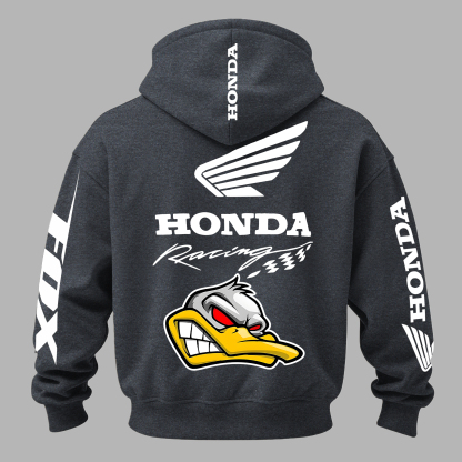 Honda Racing Printed Fleece-lined Unisex Hoodie Image - 18