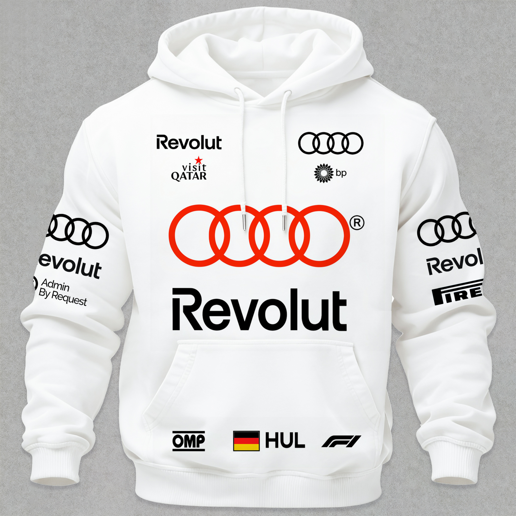 Audi Revolut F1 Printed Fleece-lined Unisex Hoodie Image - 3