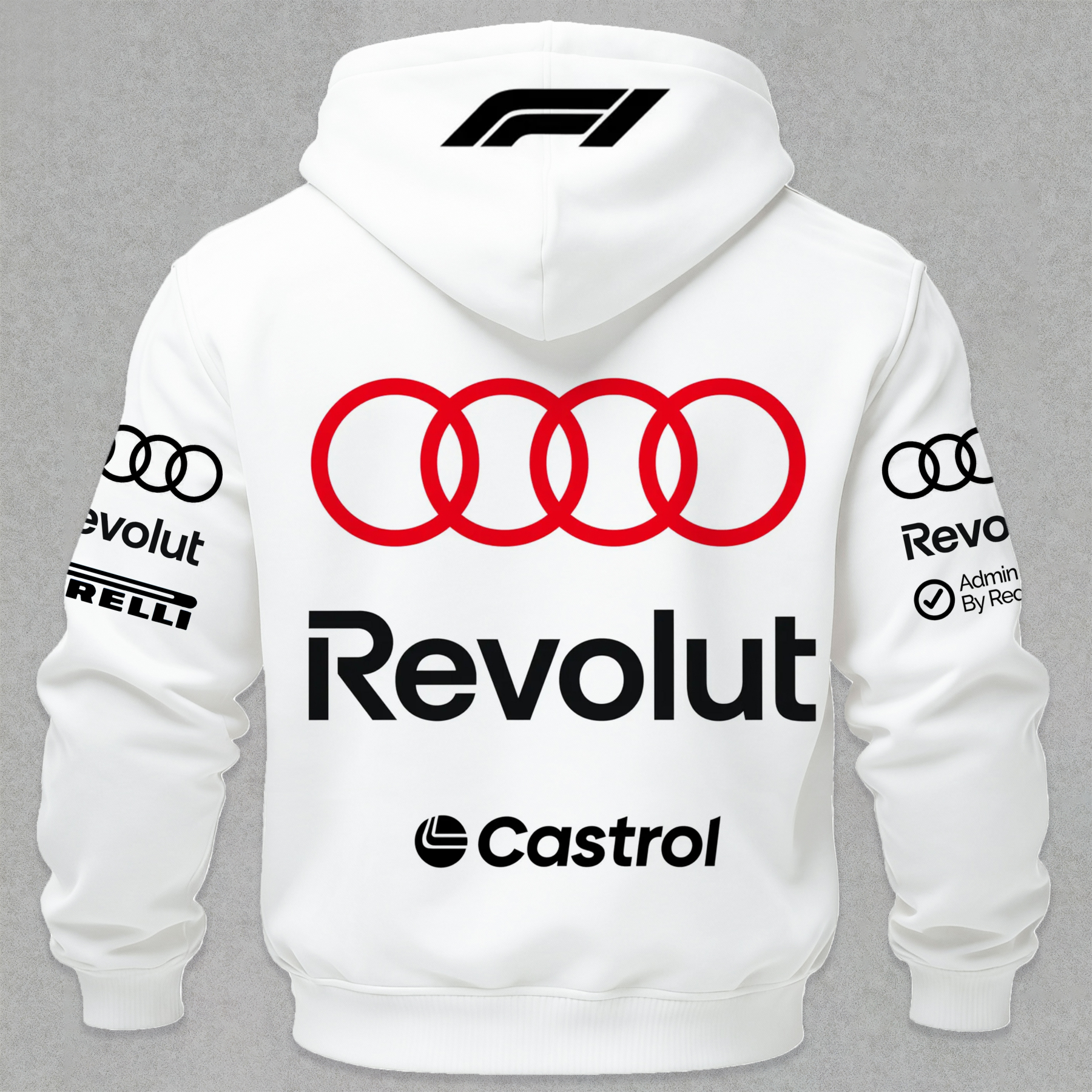 Audi Revolut F1 Printed Fleece-lined Unisex Hoodie Image - 2