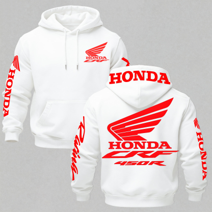 Honda CRF 450R Printed Fleece-lined Unisex Hoodie Image - 7