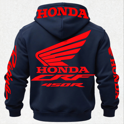Honda CRF 450R Printed Fleece-lined Unisex Hoodie Image - 17