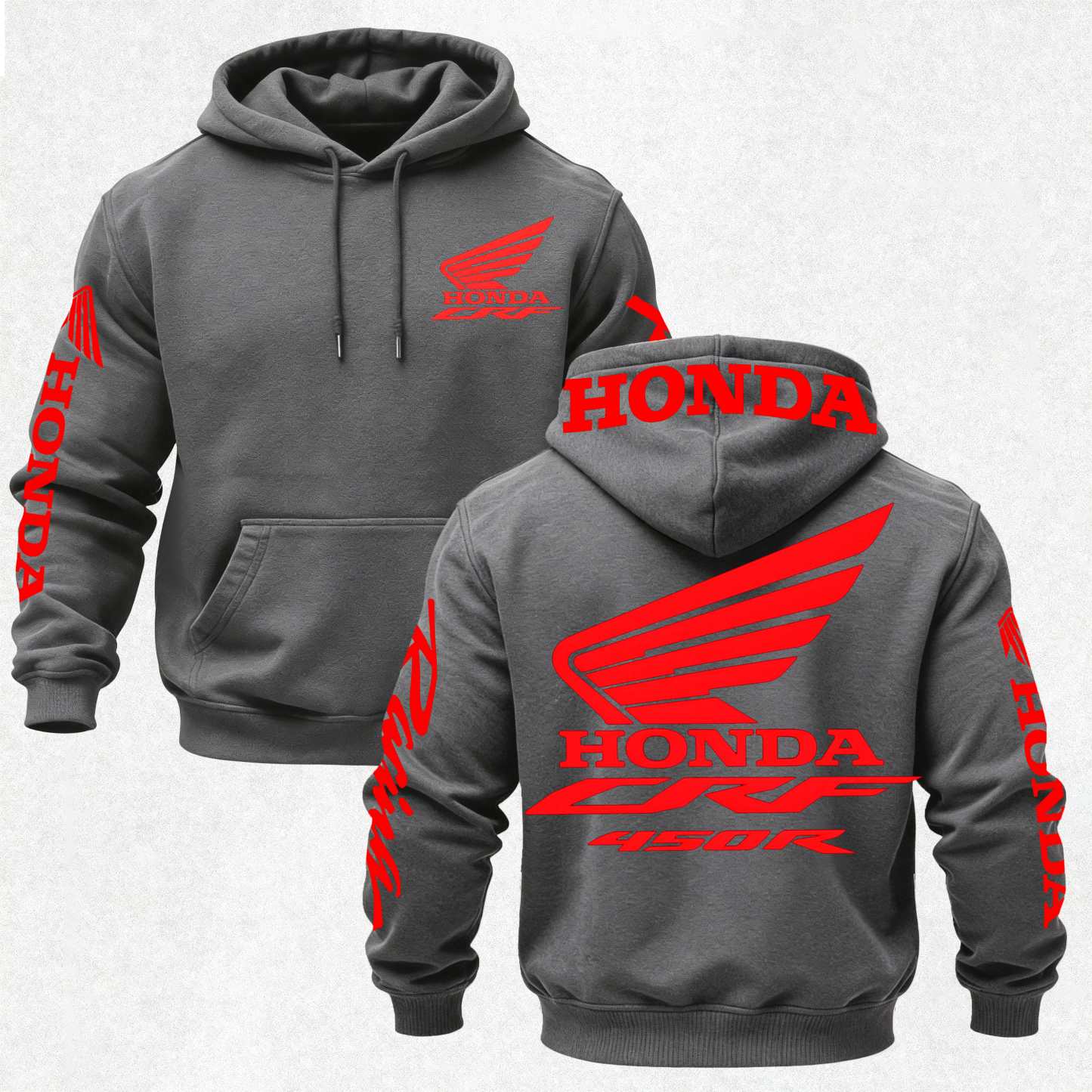 Honda CRF 450R Printed Fleece-lined Unisex Hoodie Image - 13