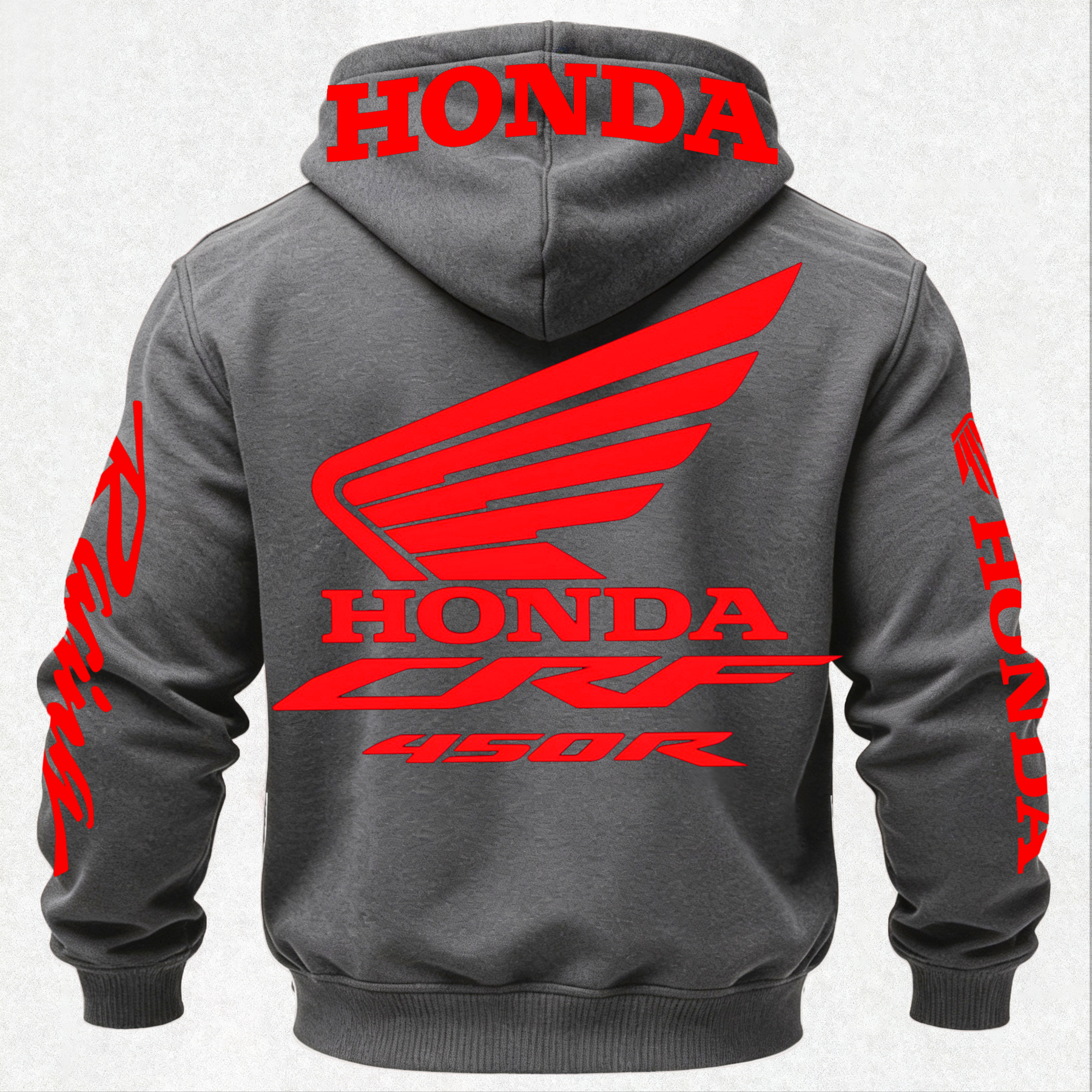 Honda CRF 450R Printed Fleece-lined Unisex Hoodie Image - 14