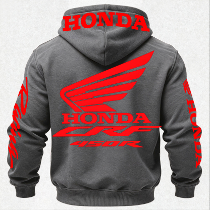 Honda CRF 450R Printed Fleece-lined Unisex Hoodie Image - 14