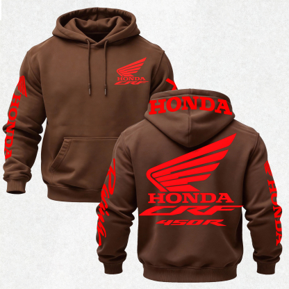 Honda CRF 450R Printed Fleece-lined Unisex Hoodie Image - 19
