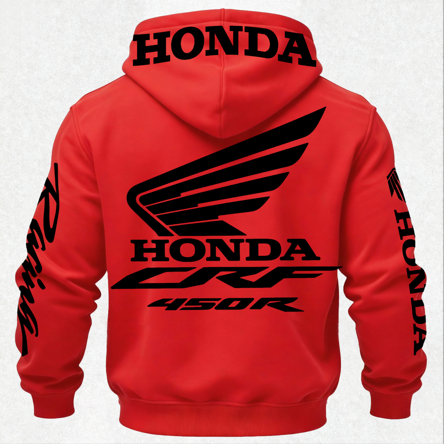 Honda CRF 450R Printed Fleece-lined Unisex Hoodie Image - 5