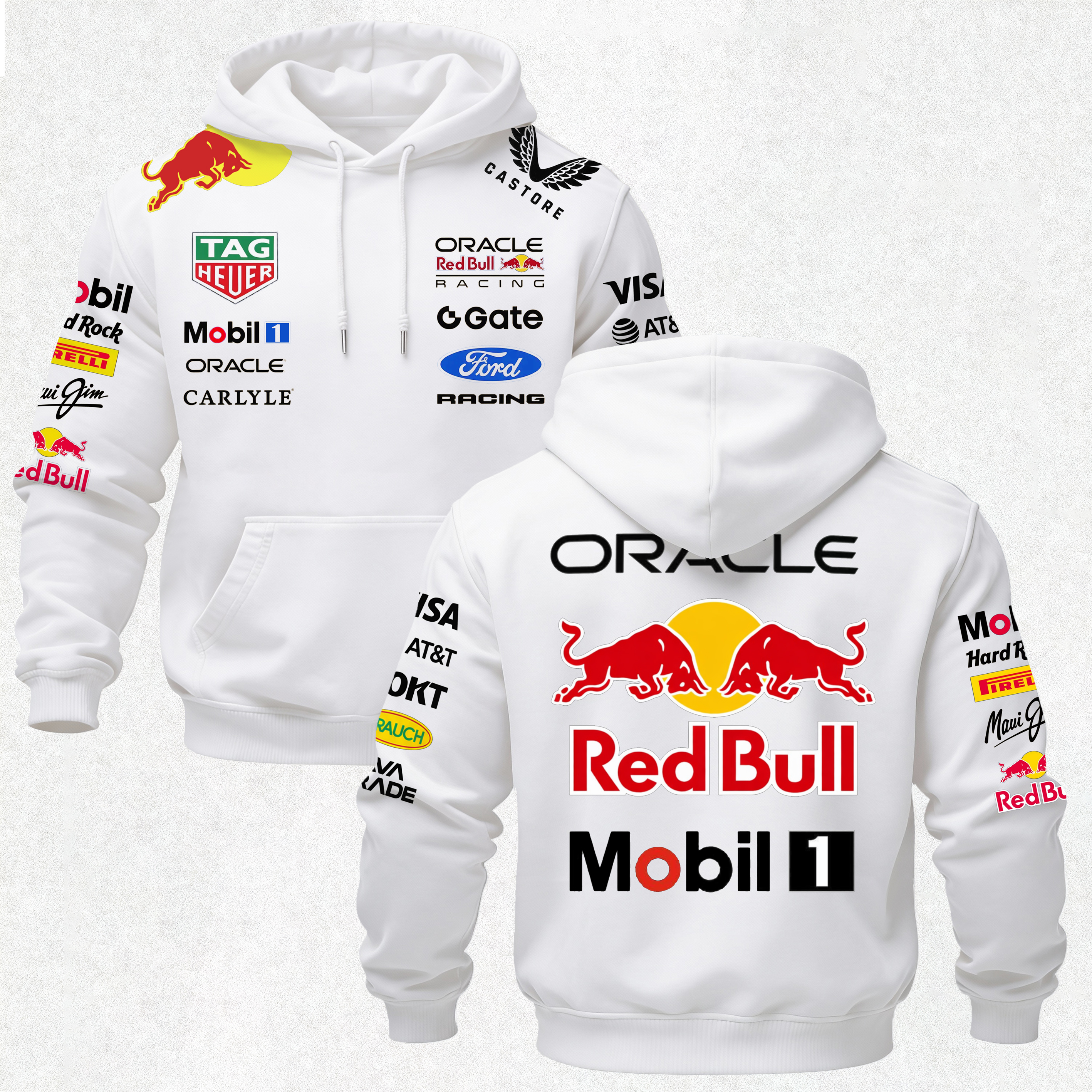 Oracle Red Bull Racing Printed Fleece-lined Unisex Hoodie Image - 10