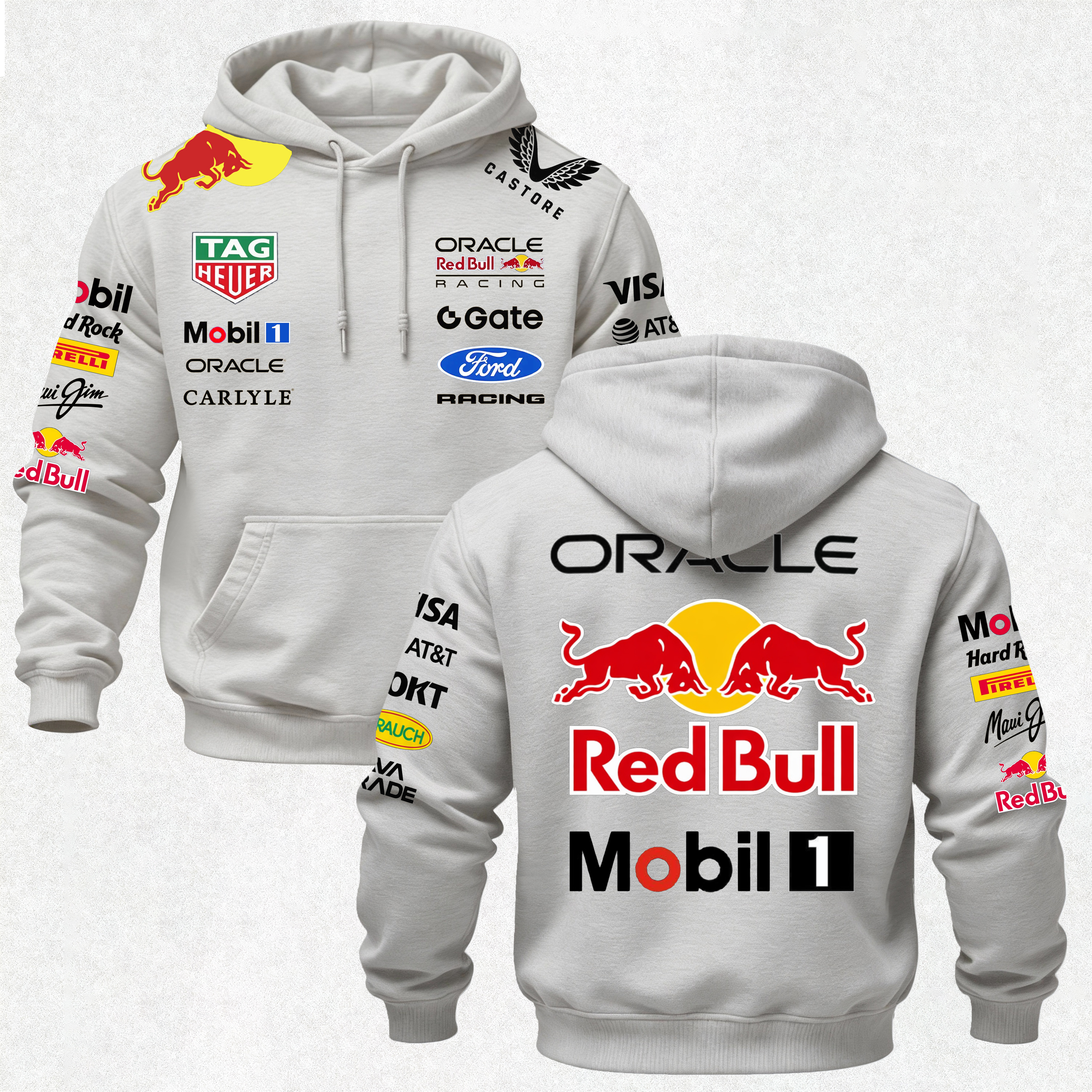 Oracle Red Bull Racing Printed Fleece-lined Unisex Hoodie Image - 13