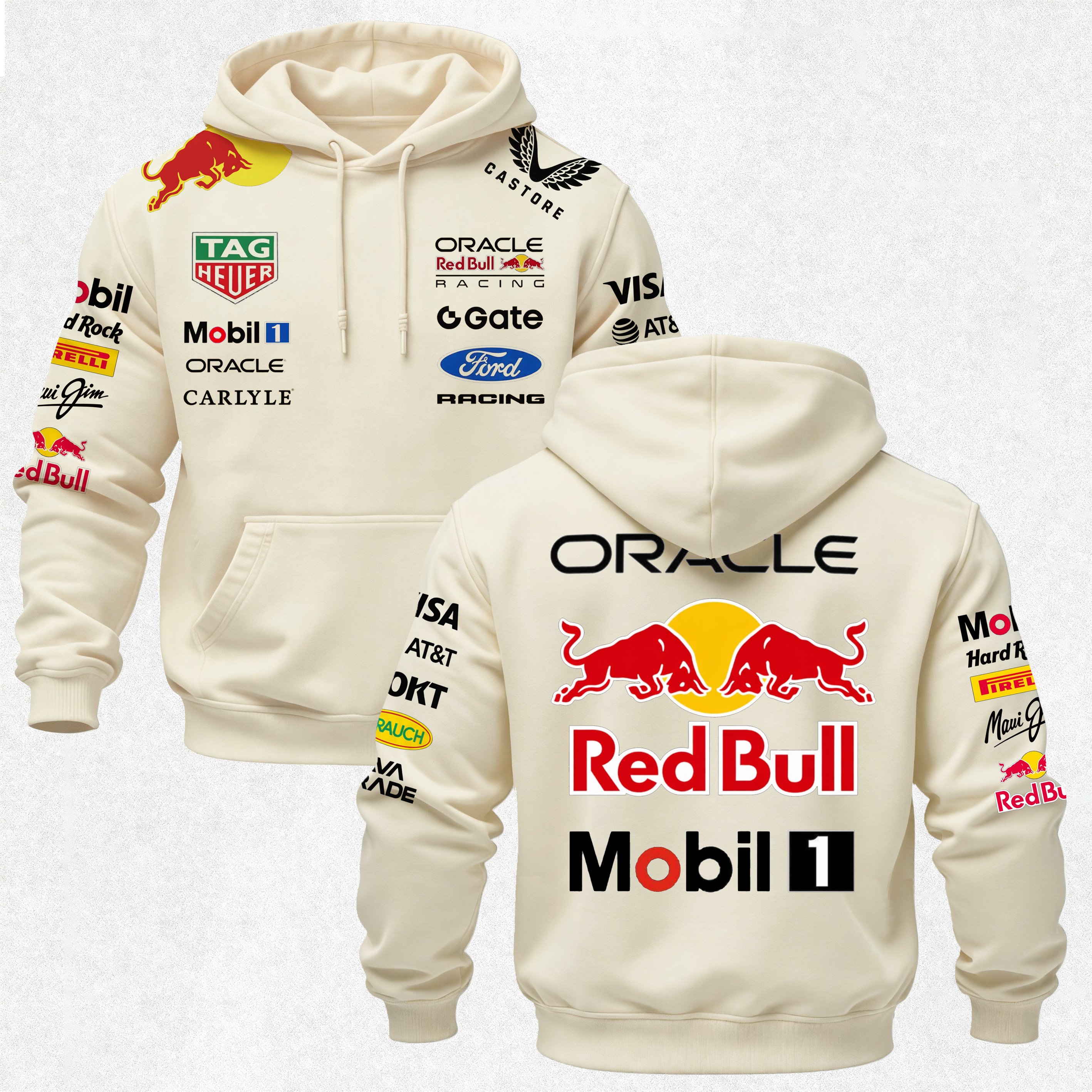 Oracle Red Bull Racing Printed Fleece-lined Unisex Hoodie Image - 19