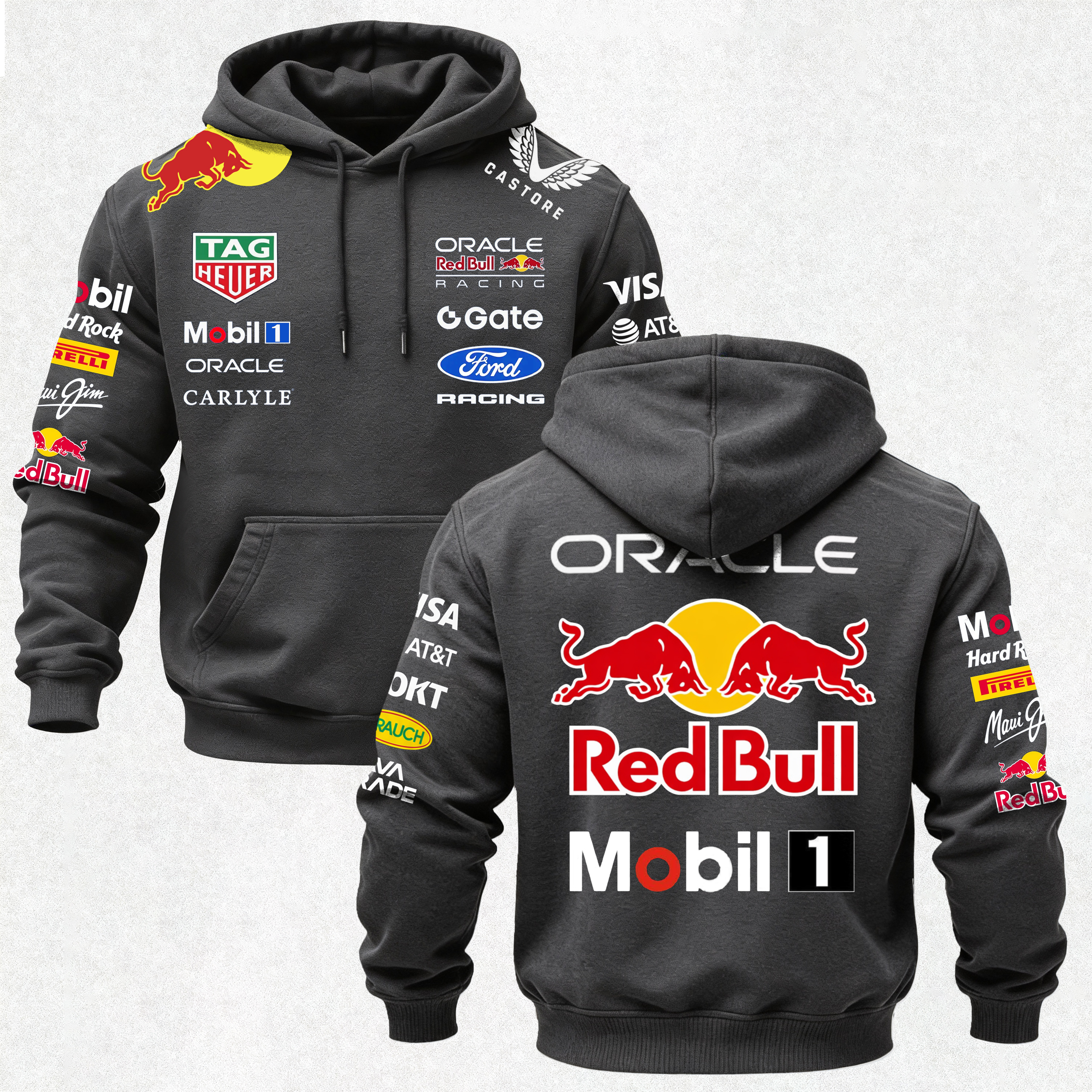 Oracle Red Bull Racing Printed Fleece-lined Unisex Hoodie Image - 16