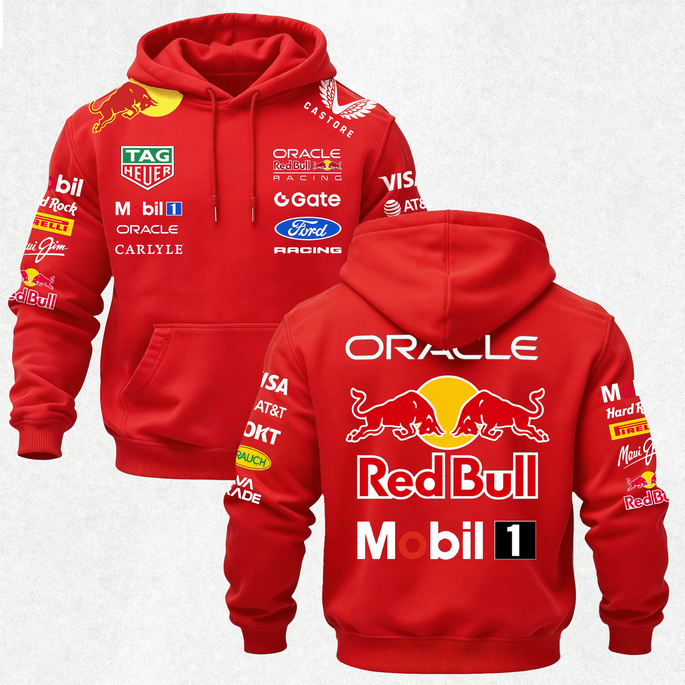 Oracle Red Bull Racing Printed Fleece-lined Unisex Hoodie Image - 31