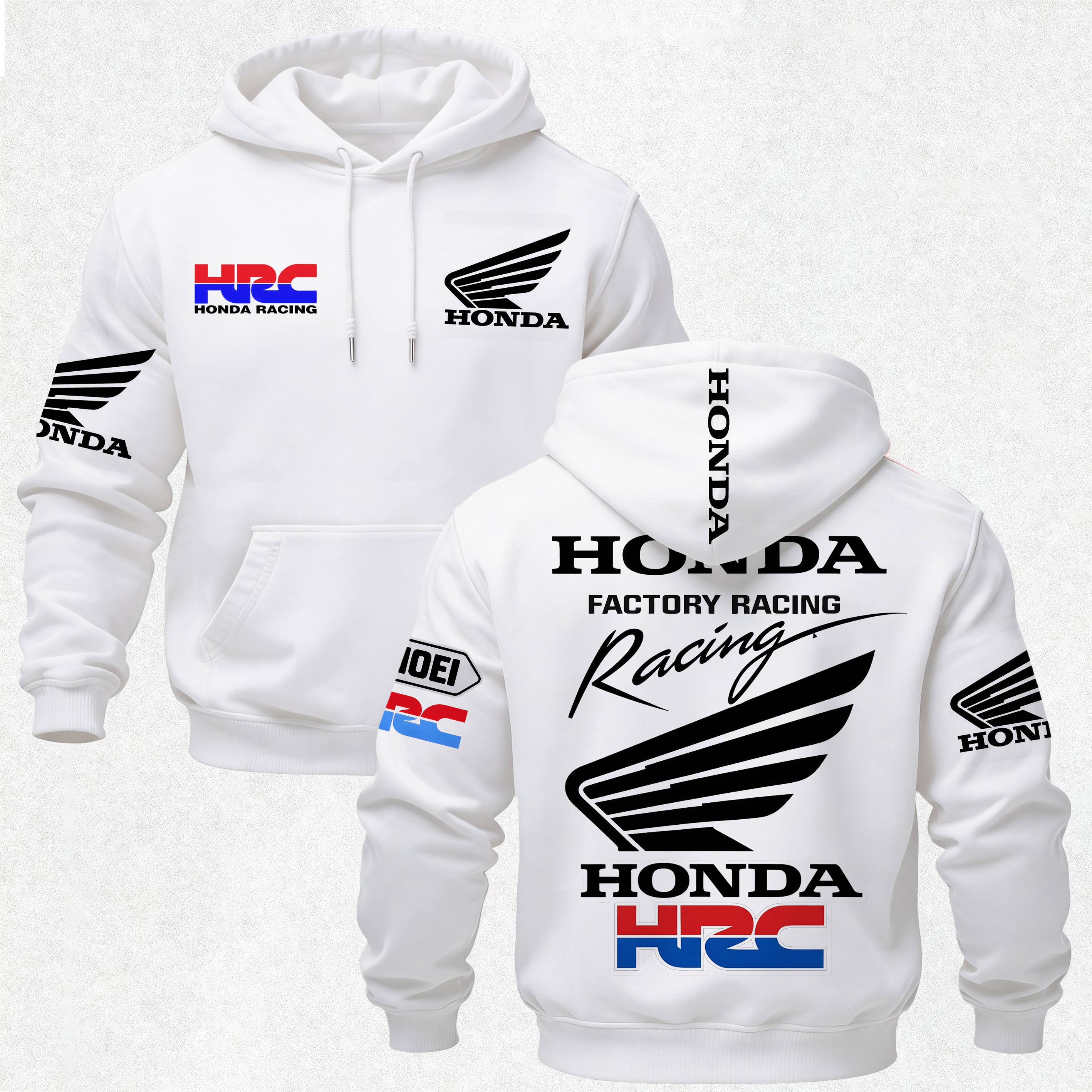 Honda Factory Racing Printed Fleece-lined Unisex Hoodie Image - 4