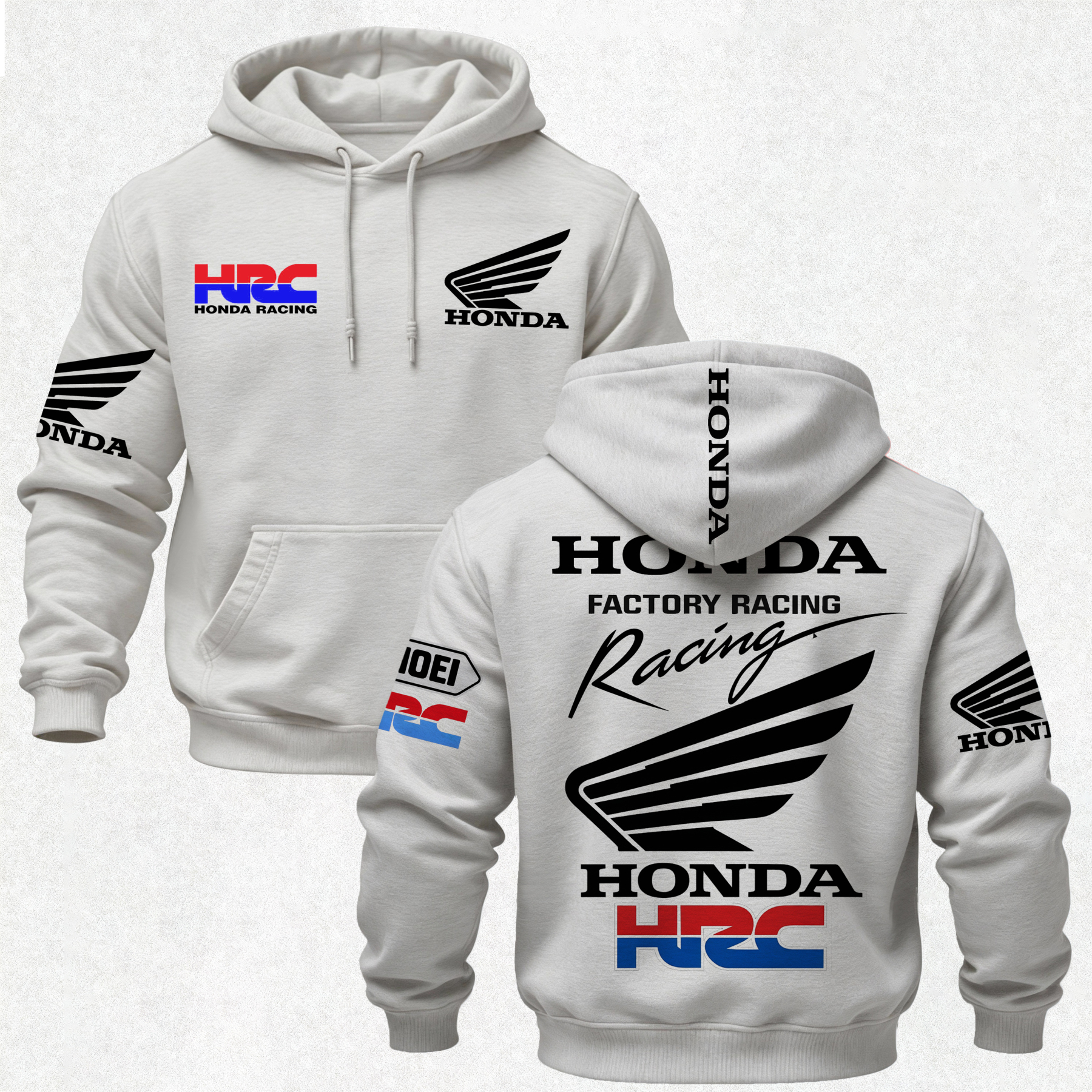 Honda Factory Racing Printed Fleece-lined Unisex Hoodie Image - 7